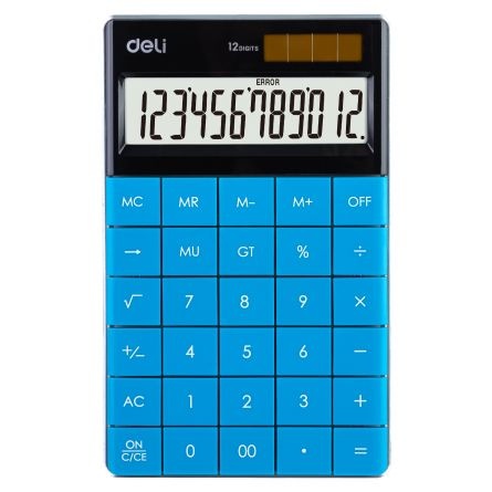 Calculator Birou 12 Dig Modern Albastru Deli