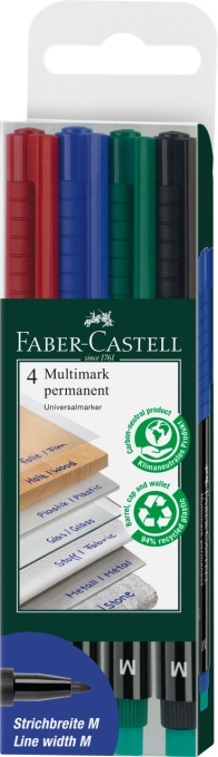 Marker Permanent Set 4 M Multimark Faber-Castell