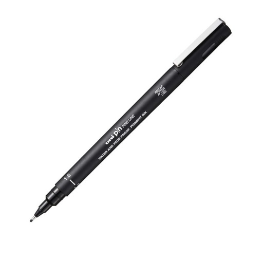 Liner 1.2mm Negru UNI PIN-200, pe baza de apa