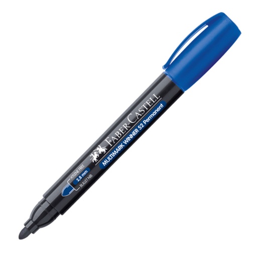 Marker Permanent Albastru Varf Rotund Multimark Winner 52 Faber-Castell
