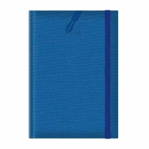 Agenda nedatata A5 Colere, elastic, hartie alba, coperta albastru royal