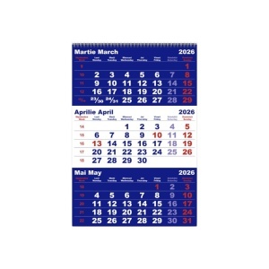 Calendar de perete TRIPTIC CLASIC 1 Albastru - Img 4