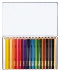 Creioane Colorate 36 Culori Cutie Metal Eberhard Faber - Img 2