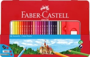 Creioane Colorate 48 Culori + 4 Accesorii Cutie Metal-2 Faber-Castell