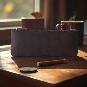 Etui Maro-Cafea Piele Naturala