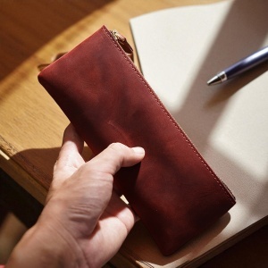 Etui Rosu Piele Naturala - Img 3