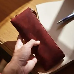 Etui Rosu Piele Naturala - Img 3
