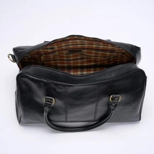 Geanta Bowling Piele Naturala Neagra - Img 4