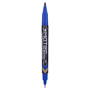 Marker CD 2 Capete 0.5/1mm Albastru Deli - Img 3
