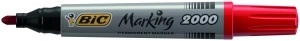 Marker Permanent Rosu Varf Rotund 2000 Bic - Img 2