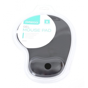 Mousepad Omega, suport pentru incheietura cu gel moale si confortabil, 23x18cm, negru