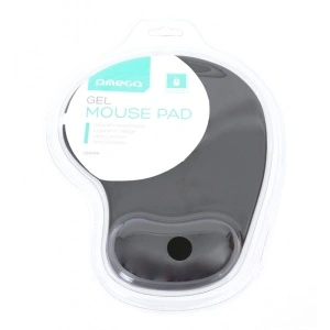 Mousepad Omega, suport pentru incheietura cu gel moale si confortabil, 23x18cm, negru