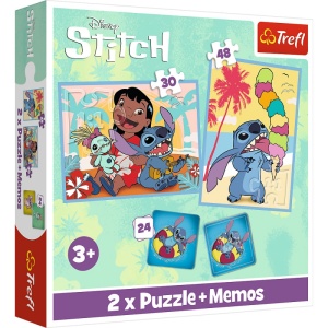 Puzzle carton 2in1 30, 48 piese Trefl Stitch, +3 ani