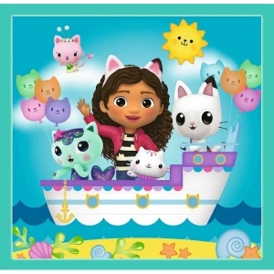 Puzzle carton 3in1 20, 36, 50 piese Trefl Gabby's Dollhouse, +3 ani - Img 3