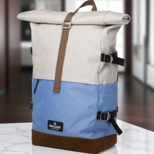 Rucsac Rollup Bicolor Crem Popcorn - Bleu Walker - Img 1