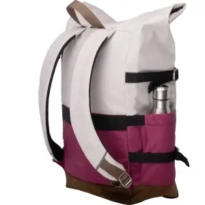 Rucsac Rollup Bicolor Crem Popcorn - Roz Magenta Walker - Img 2