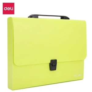 Servieta plastic Deli, cu maner, A4, 4cm, culori neon - Img 6