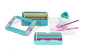 Set Cadou 20 Creioane Colorate Sparkle + Ascutitoare Sleeve Faber-Castell - Img 3