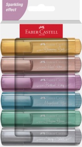 Textmarker Set 6 Metalizat Cutie Carton 2024 Faber-Castell - Img 1