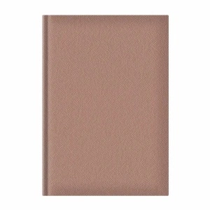 Agenda Adria A5, nedatata, hartie ivory, coperta roz auriu