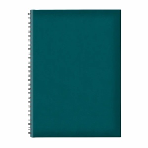 Agenda B5 TUCSON, nedatata, hartie offset alb, spira ascunsa, coperta verde petrol - Img 1