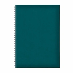 Agenda B5 TUCSON, nedatata, hartie offset alb, spira ascunsa, coperta verde petrol
