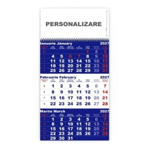 Calendar de perete TRIPTIC CLASIC 1 Albastru - Img 6