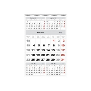 Calendar de perete TRIPTIC CLASIC 3 Argintiu - Img 5