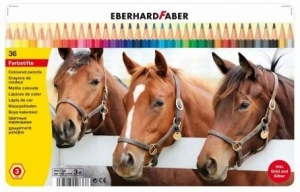 Creioane Colorate 36 Culori Cutie Metal Eberhard Faber