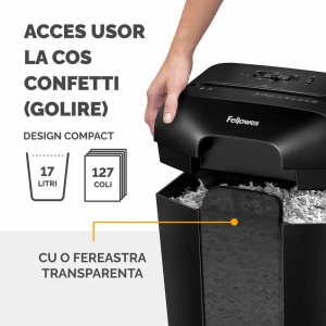 Distrugator documente Fellowes, Powershred LX50 9 coli - Img 6