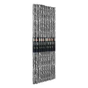 Hartie creponata Colorarte, 50x200cm, negru cu alb, model zebra, set 10 role - Img 1