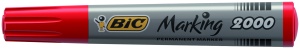 Marker Permanent Rosu Varf Rotund 2000 Bic