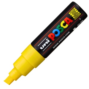 Marker UNI Posca PC-8K, varf tesit, 8.0mm, set 4 culori - Img 4