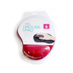 Mousepad Omega, suport pentru incheietura cu gel moale si confortabil, 23x18cm, rosu