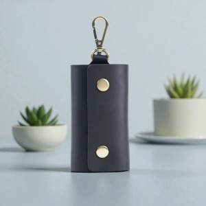 Port Chei Nino Negru Cu Accesoriu Metalic