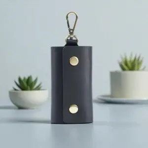 Port Chei Nino Negru Cu Accesoriu Metalic