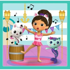 Puzzle carton 3in1 20, 36, 50 piese Trefl Gabby's Dollhouse, +3 ani - Img 4