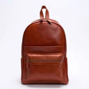 Rucsac Maro-Cognac Cu Buzunare Aplicate