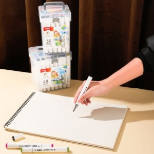 Set 80 Markere Sketching Vf. Dublu 1/7MM Cutie Plastic Color Emotion - Img 6