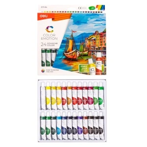 Tempera 24 Culori 12ml Deli - Img 3