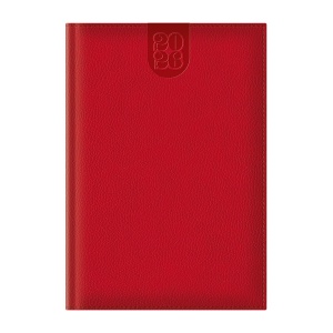 Agenda 2026 Dakota A5 datata, hartie ivory, coperta rosu