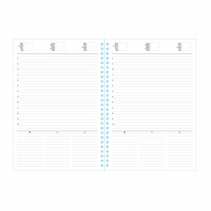 Agenda B5 TUCSON, nedatata, hartie offset alb, spira ascunsa, coperta verde petrol - Img 2