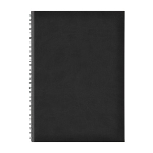 Agenda nedatata B5 TUCSON, hartie offset alb, spira ascunsa, coperta negru