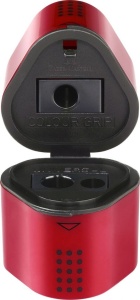Ascuțitoare Triplă Grip 2001 Roșie/Albastră Faber-Castell - Img 3