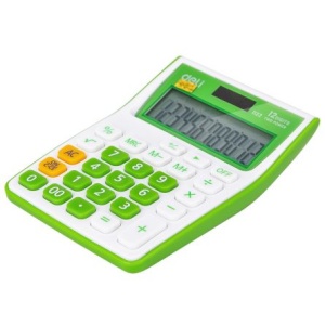 Calculator Buzunar 12 Dib Alb-Verde Deli - Img 3