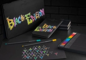 Creioane Colorate 24 Culori Black Edition Cutie Metal Faber-Castell - Img 2