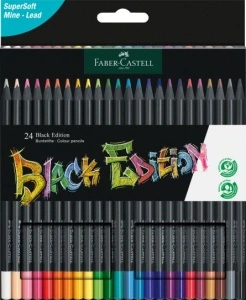 Creioane Colorate 24 Culori Black Edtion Faber-Castell