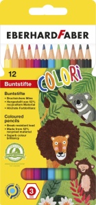 Creioane Colorate Plastic 12 Culori Eberhard Faber