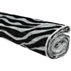 Hartie creponata Colorarte, 50x200cm, negru cu alb, model zebra, set 10 role - Img 2
