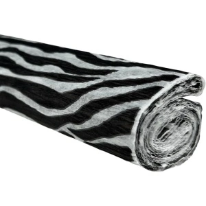 Hartie creponata Colorarte, 50x200cm, negru cu alb, model zebra, set 10 role - Img 2